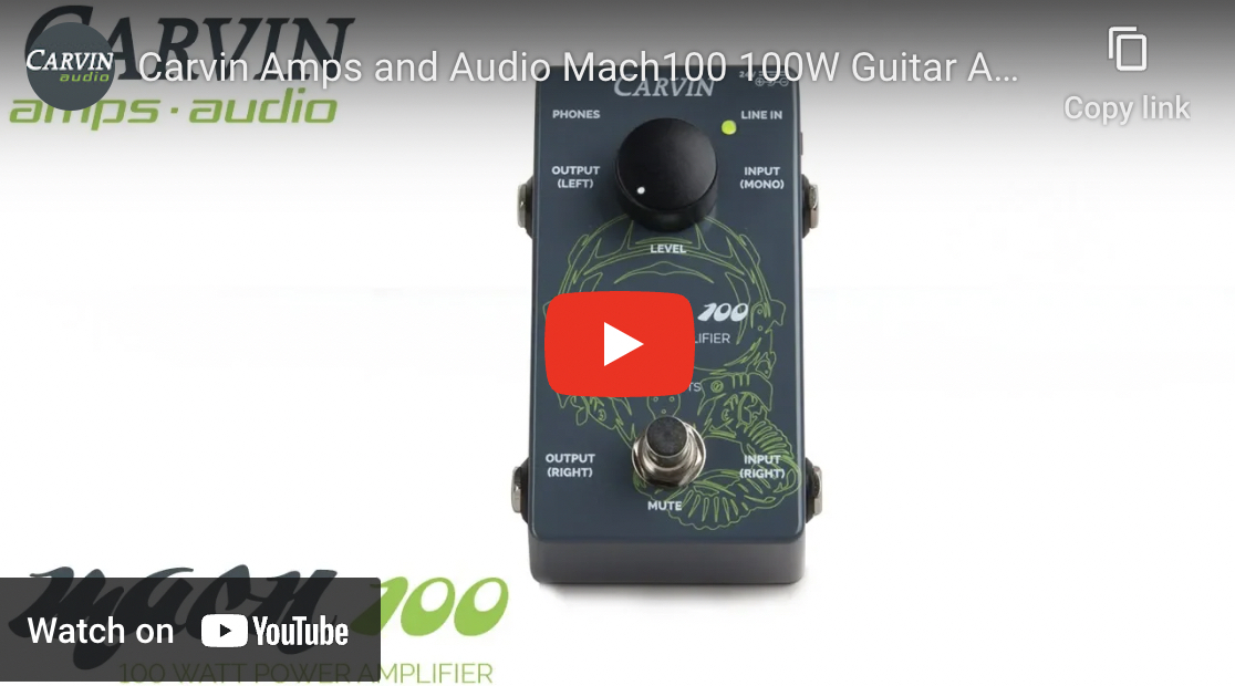 MACH100 Stereo Pedal Amp Demo Video