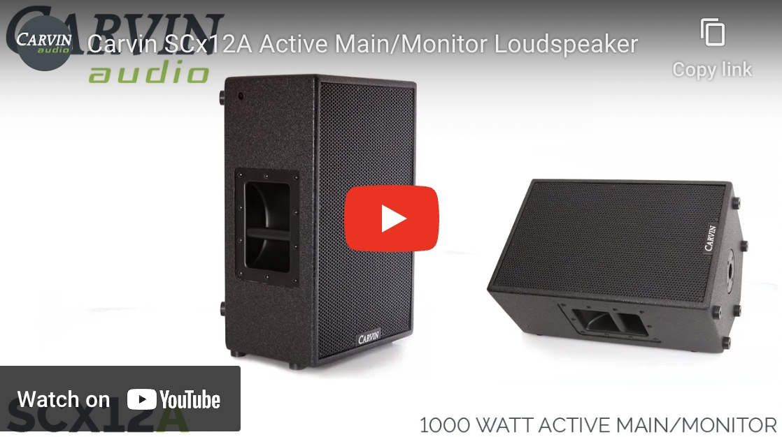 SCx12A Active Main/Monitor Loudspeaker Demo Video