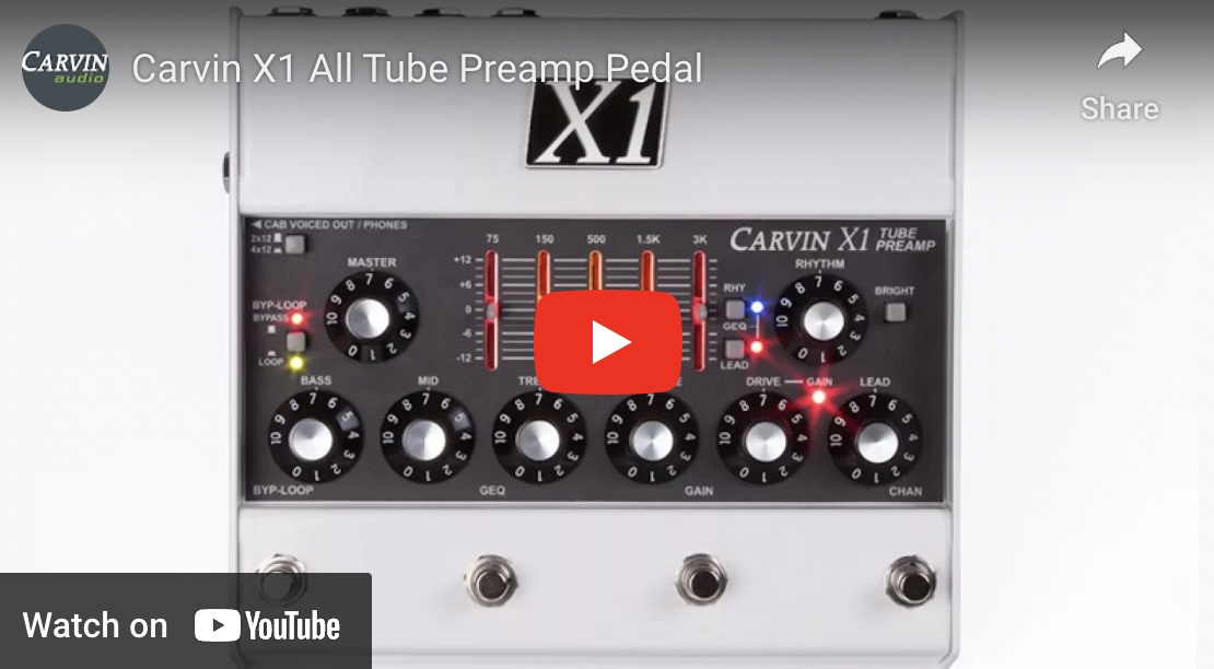 X1 All Tube Preamp Pedal Demo Video