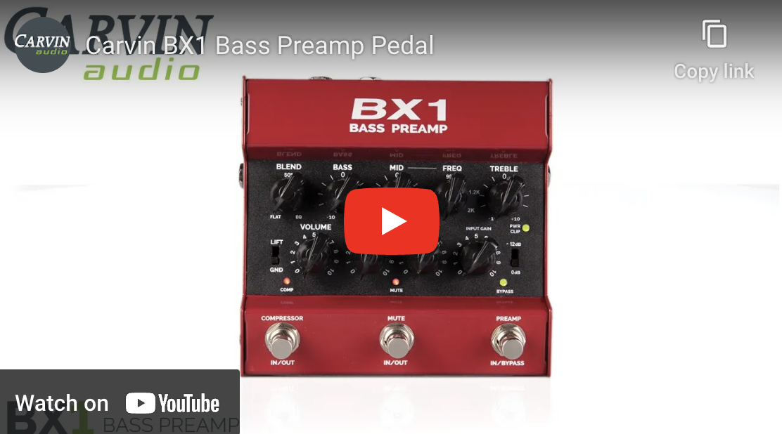 BX1 Bass Preamp Pedal Demo Video